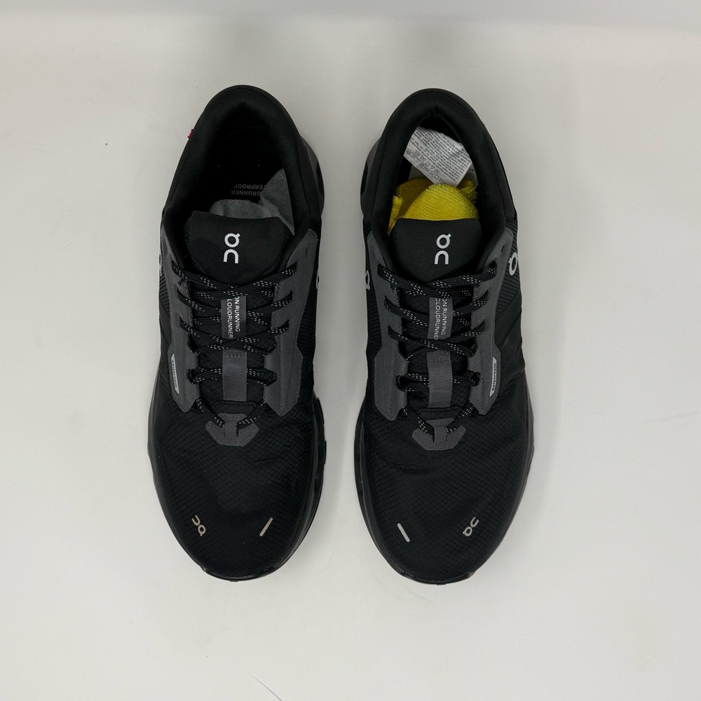 On Cloudrunner Waterproof Black Running Shoes Men… - image 8